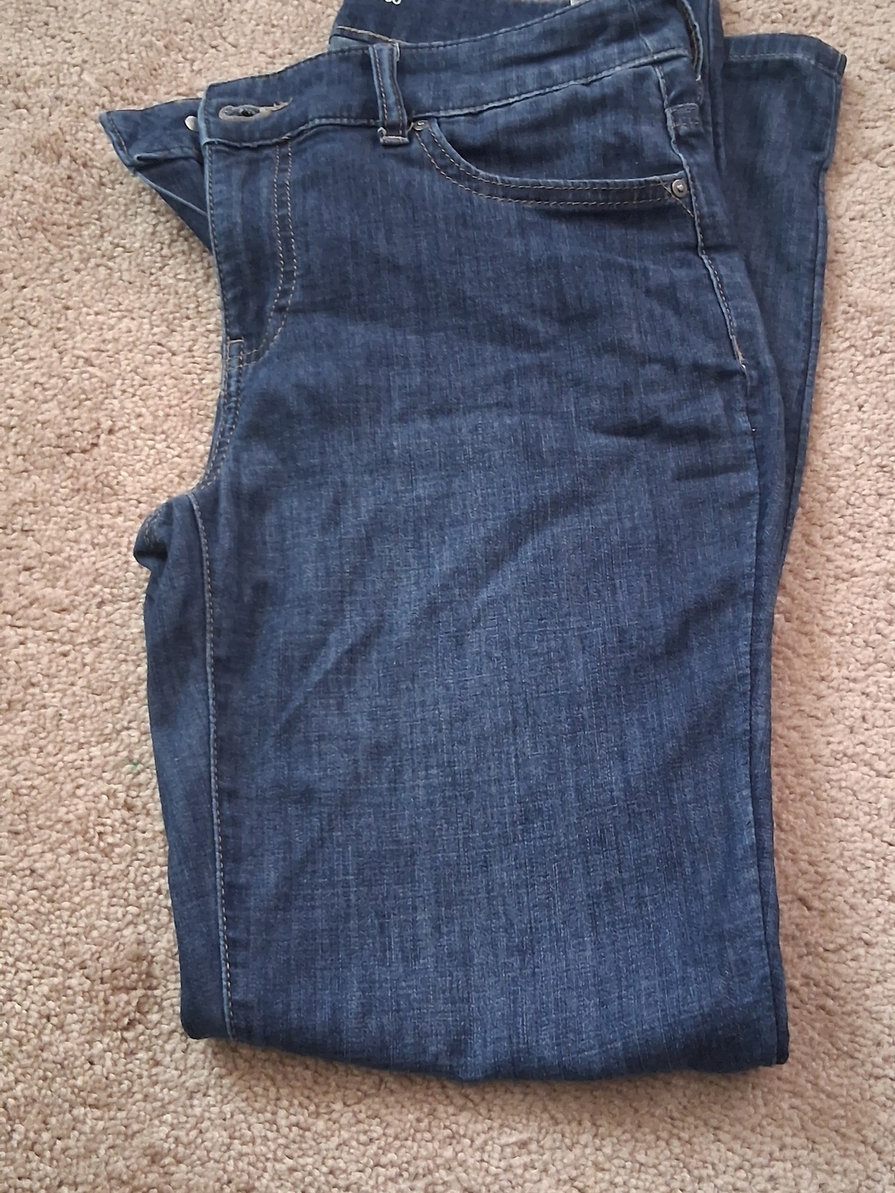 Chico's Dark Blue Slim Boyfriend Ankle Jeans